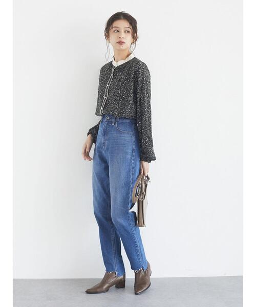 Green　Parks（グリーンパークス）の「・ELENCARE DUE フラワーパイピングブラウス＊（シャツ/ブラウス・レディース・ブラック/ベージュ/ピンク/ブルー・FREE）」の18枚目の写真