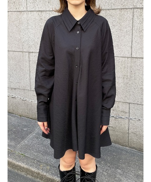 ENVYM（アンビー）の「ＡラインシャツＯＰ（ワンピース・レディース・ホワイト/ブラック/ベージュ・FREE）」の9枚目の写真