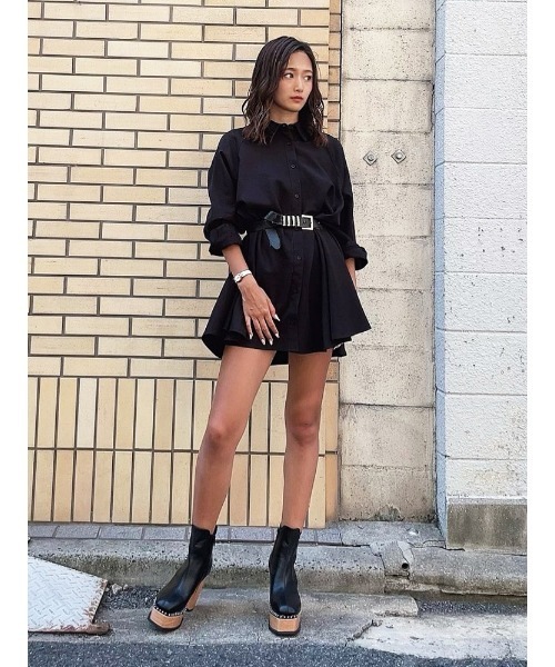 ENVYM（アンビー）の「ＡラインシャツＯＰ（ワンピース・レディース・ホワイト/ブラック/ベージュ・FREE）」の12枚目の写真