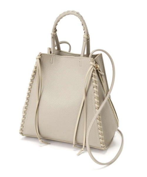 N.（N. Natural Beauty Basic）（エヌエヌナチュラルビューティーベーシック）の「【追加生産】かがりステッチショルダーバッグ（トートバッグ・レディース・ベージュ・ﾌﾘ-）」の14枚目の写真