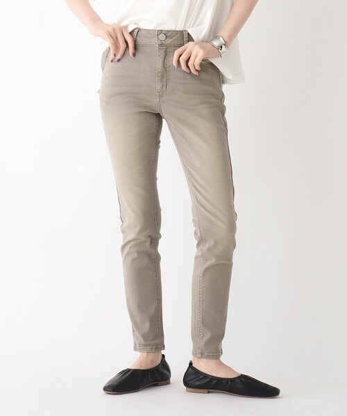 OPAQUE.CLIP（オペークドットクリップ）の「◆Lycra 2wayストレッチスキニーパンツ【WEB限定サイズ】（デニムパンツ・レディース・ガンメタ/ダークオリーブ/ブルー/ブラック/ナチュラル/ネイビー・34/36/38/42/40）」の2枚目の写真