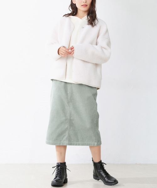 CINEMA CLUB（シネマクラブ）の「コーデュロイナロースカート（スカート・レディース・スミクロ/グレイッシュベージュ/ベージュ/ライトベージュ/ミント・S/L/LL/M）」の16枚目の写真