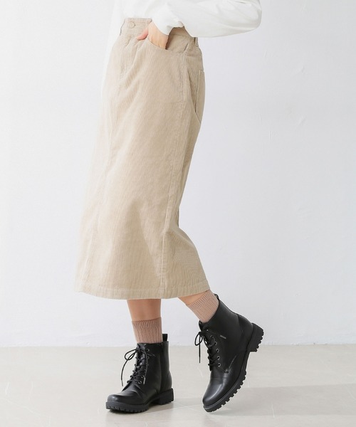 CINEMA CLUB（シネマクラブ）の「コーデュロイナロースカート（スカート・レディース・スミクロ/グレイッシュベージュ/ベージュ/ライトベージュ/ミント・S/L/LL/M）」の19枚目の写真