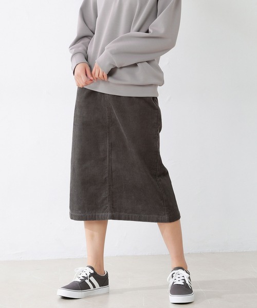 CINEMA CLUB（シネマクラブ）の「コーデュロイナロースカート（スカート・レディース・スミクロ/グレイッシュベージュ/ベージュ/ライトベージュ/ミント・S/L/LL/M）」の18枚目の写真
