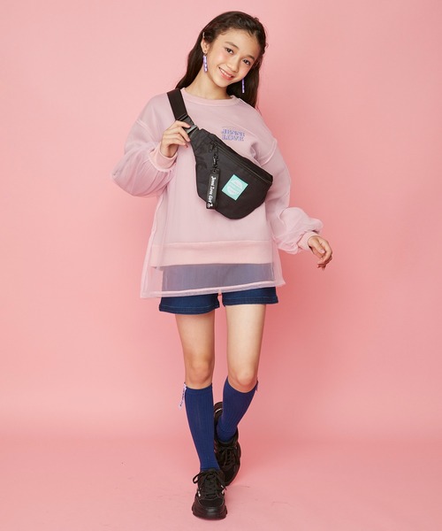 JENNI love(ジェニィラブ)の「シンプルウエストバッグ(ボディバッグ/ウエストポーチ・キッズ・ラベンダー/ブラック/ベージュ・F)」の4枚目の写真
