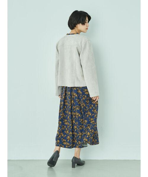 YECCA VECCA（イェッカヴェッカ）の「フェイクスエードライダースジャケット＊（ライダースジャケット・レディース・ライトグレー/ブラウン・FREE）」の22枚目の写真