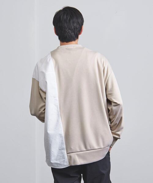 EN ROUTE（アンルート）の「＜EN ROUTE（アンルート）＞ ジャージー✕タイプライター コンビ クルーネック（Tシャツ/カットソー・メンズ・ブラック/ベージュ・1/2/3）」の4枚目の写真