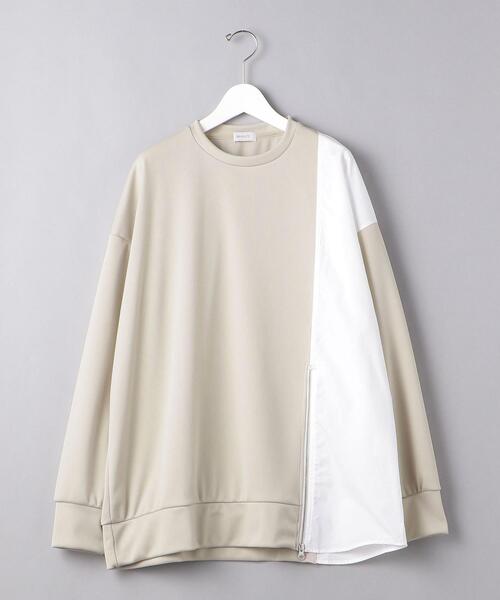 EN ROUTE（アンルート）の「＜EN ROUTE（アンルート）＞ ジャージー✕タイプライター コンビ クルーネック（Tシャツ/カットソー・メンズ・ブラック/ベージュ・1/2/3）」の7枚目の写真