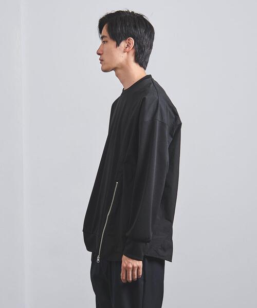 EN ROUTE（アンルート）の「＜EN ROUTE（アンルート）＞ ジャージー✕タイプライター コンビ クルーネック（Tシャツ/カットソー・メンズ・ブラック/ベージュ・1/2/3）」の20枚目の写真