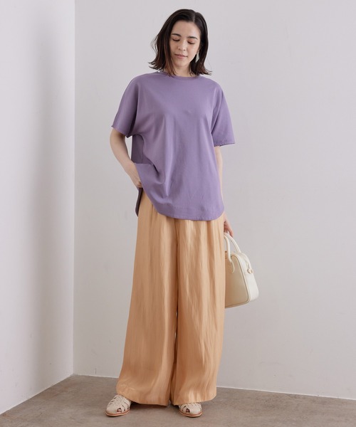 SALON adam et rope'（サロン アダム エ ロペ）の「シアーストライプリラックスパンツ（その他パンツ・レディース・ネイビー/オレンジ・FREE）」の11枚目の写真