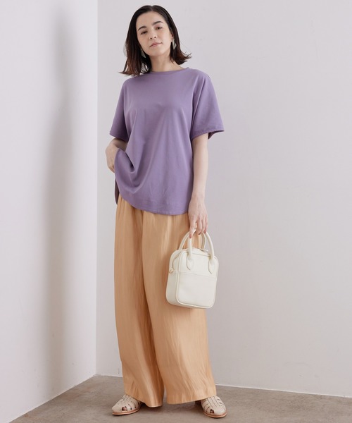 SALON adam et rope'（サロン アダム エ ロペ）の「シアーストライプリラックスパンツ（その他パンツ・レディース・ネイビー/オレンジ・FREE）」の6枚目の写真