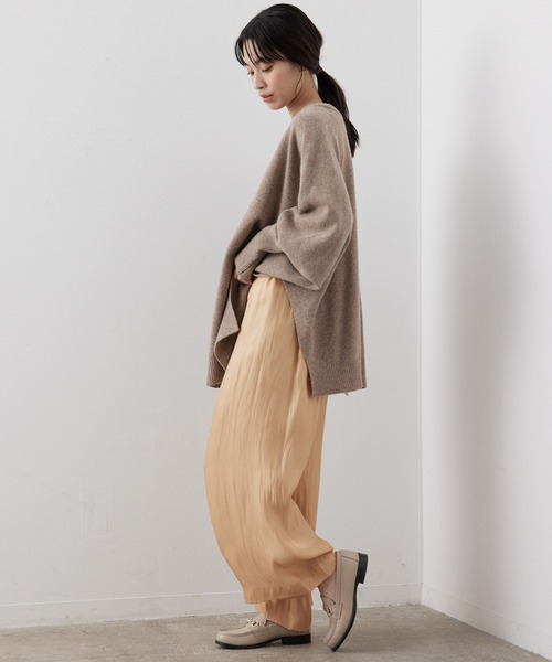 SALON adam et rope'（サロン アダム エ ロペ）の「シアーストライプリラックスパンツ（その他パンツ・レディース・ネイビー/オレンジ・FREE）」の8枚目の写真