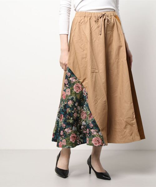 チャイハネ（チャイハネ）の「【チャイハネ】ゴブランパッチワークロングスカート（スカート・レディース・ブラック/ベージュ/カーキ・FREE）」の13枚目の写真