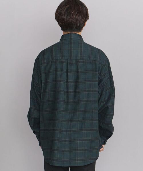 BEAUTY&YOUTH UNITED ARROWS（ビューティーアンドユースユナイテッドアローズ）の「BY スムース ビエラ ボタンダウン ビッグシルエットシャツ（シャツ/ブラウス・メンズ・ダークグリーン/ベージュ/オフホワイト/オリーブ・S/M/L/XL）」の7枚目の写真