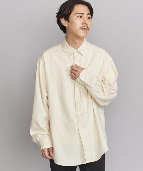 BEAUTY&YOUTH UNITED ARROWS（ビューティーアンドユースユナイテッドアローズ）の「BY スムース ビエラ ボタンダウン ビッグシルエットシャツ（シャツ/ブラウス・メンズ・ダークグリーン/ベージュ/オフホワイト/オリーブ・S/M/L/XL）」の10枚目の写真