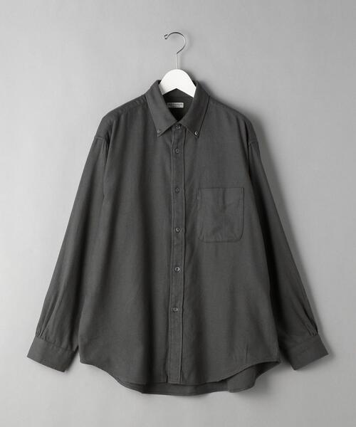 BEAUTY&YOUTH UNITED ARROWS（ビューティーアンドユースユナイテッドアローズ）の「BY スムース ビエラ ボタンダウン ビッグシルエットシャツ（シャツ/ブラウス・メンズ・ダークグリーン/ベージュ/オフホワイト/オリーブ・S/M/L/XL）」の13枚目の写真