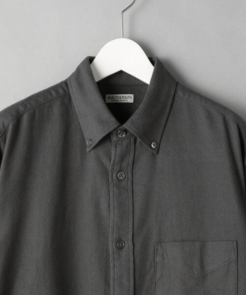 BEAUTY&YOUTH UNITED ARROWS（ビューティーアンドユースユナイテッドアローズ）の「BY スムース ビエラ ボタンダウン ビッグシルエットシャツ（シャツ/ブラウス・メンズ・ダークグリーン/ベージュ/オフホワイト/オリーブ・S/M/L/XL）」の15枚目の写真