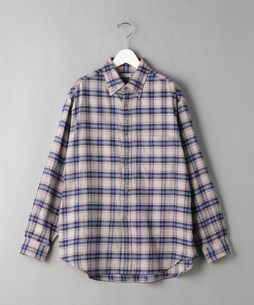 BEAUTY&YOUTH UNITED ARROWS（ビューティーアンドユースユナイテッドアローズ）の「BY スムース ビエラ ボタンダウン ビッグシルエットシャツ（シャツ/ブラウス・メンズ・ダークグリーン/ベージュ/オフホワイト/オリーブ・S/M/L/XL）」の22枚目の写真