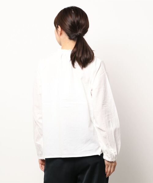 ehka sopo（エヘカソポ）の「無地チェックアソートブラウス（シャツ/ブラウス・レディース・オフホワイト/キナリ/グリーン/チャコール・ﾌﾘ-）」の6枚目の写真