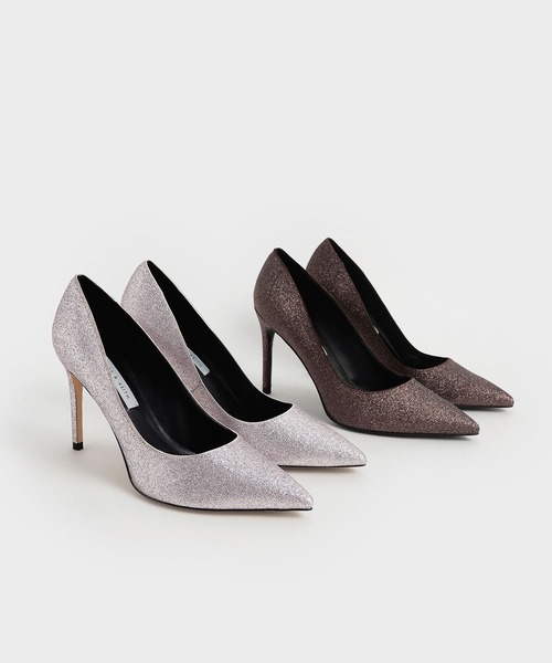 CHARLES & KEITH（チャールズ & キース）の「グリッタースティレット パンプス / Glitter Stiletto Pumps（パンプス・レディース・ダークブラウン/シルバー・24.5cm/25.5cm/25cm/23cm/22.5cm/23.5cm）」の20枚目の写真