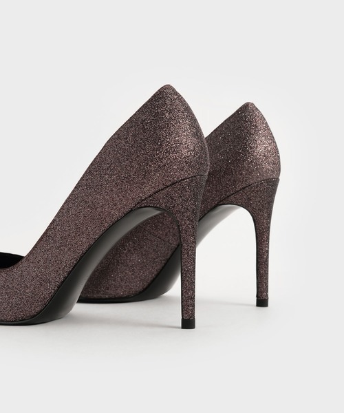 CHARLES & KEITH（チャールズ & キース）の「グリッタースティレット パンプス / Glitter Stiletto Pumps（パンプス・レディース・ダークブラウン/シルバー・24.5cm/25.5cm/25cm/23cm/22.5cm/23.5cm）」の12枚目の写真