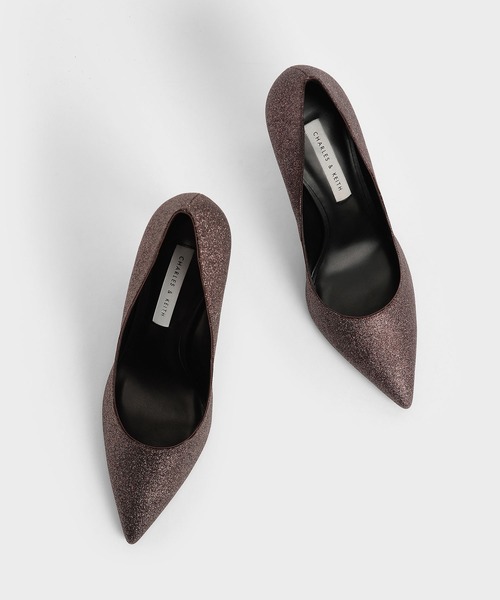 CHARLES & KEITH（チャールズ & キース）の「グリッタースティレット パンプス / Glitter Stiletto Pumps（パンプス・レディース・ダークブラウン/シルバー・24.5cm/25.5cm/25cm/23cm/22.5cm/23.5cm）」の14枚目の写真