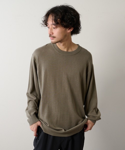 CIAOPANIC TYPY（チャオパニックティピー）の「メリノウール クルーネック プルオーバー（ニット/セーター・メンズ・グレー/オレンジ/グリーン・M/L）」の19枚目の写真