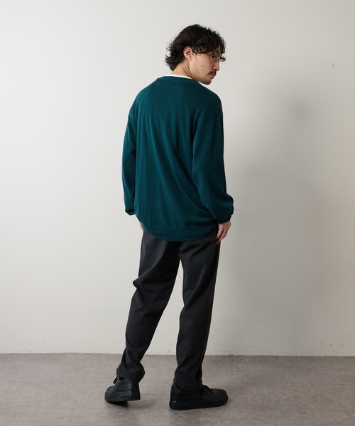 CIAOPANIC TYPY（チャオパニックティピー）の「メリノウール クルーネック プルオーバー（ニット/セーター・メンズ・グレー/オレンジ/グリーン・M/L）」の9枚目の写真