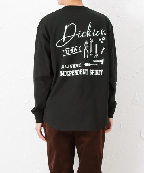 Dickies(ディッキーズ)の「Dickies ディッキーズ バックプリントロングスリーブTシャツ(Tシャツ/カットソー・メンズ・ベージュ/ホワイト/ブラック/ブルー・L/XL/M)」の2枚目の写真