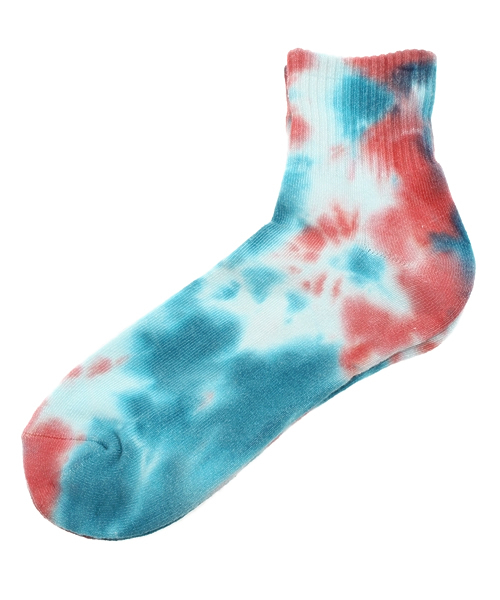 WEGO（ウィゴー）の「WEGO/タイダイソックス（ソックス/靴下・メンズ・グリーン/レッド・FREE）」の2枚目の写真