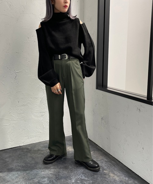 apres jour mignon(アプレジュールミニョン)の「肩開きタートルニット【ZOZOTOWN限定アイテム】(ニット/セーター・レディース・アイボリー/ブラック・X-LARGE/フリー)」の16枚目の写真