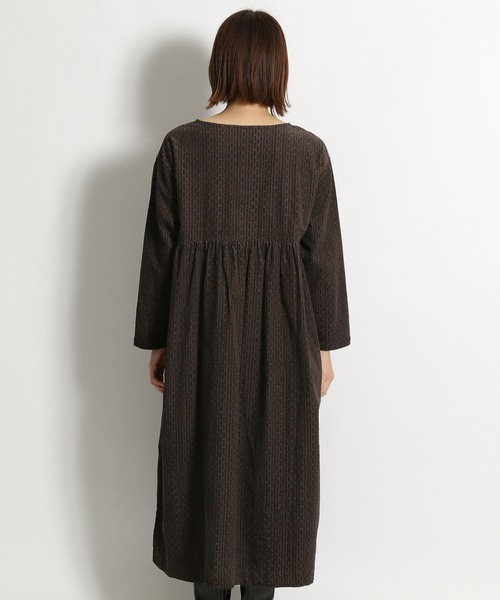 ichi（イチ）の「【ichi(イチ)】コール天ドットワンピース（ワンピース・レディース・ダークブラウン/ベージュ・FREE）」の11枚目の写真