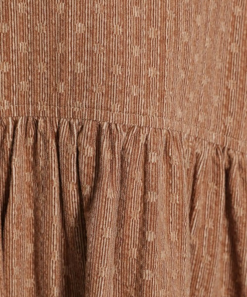 ichi（イチ）の「【ichi(イチ)】コール天ドットワンピース（ワンピース・レディース・ダークブラウン/ベージュ・FREE）」の4枚目の写真