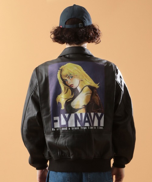 AVIREX（アヴィレックス）の「ライト G-1 ジャケット / LIGHT G-1 JACKET / アヴィレックス / AVIREX（ミリタリージャケット・メンズ・ブラック・MEDIUM/LARGE/X-LARGE/XX-LARGE）」の6枚目の写真