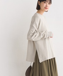 ハニカムストレッチサイドスリットボックスプルオーバー