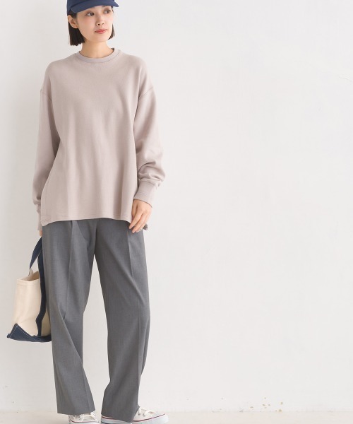 OMNES（オムネス）の「ハニカムストレッチサイドスリットボックスプルオーバー（Tシャツ/カットソー・レディース・ラベンダー/ブラック/ライトグレー/アイボリー・SMALL/MEDIUM）」の21枚目の写真