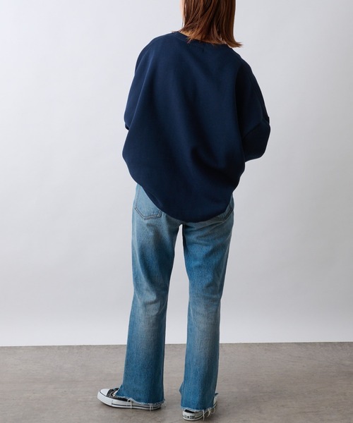 CIAOPANIC TYPY(チャオパニックティピー)の「【ZOZOTOWN限定】ユニセックスビッグシルエットクルーネックカレッジスウェット/裏起毛(スウェット・メンズ・ライトグレー/ネイビー/オレンジ/アイボリー・M/L)」の10枚目の写真