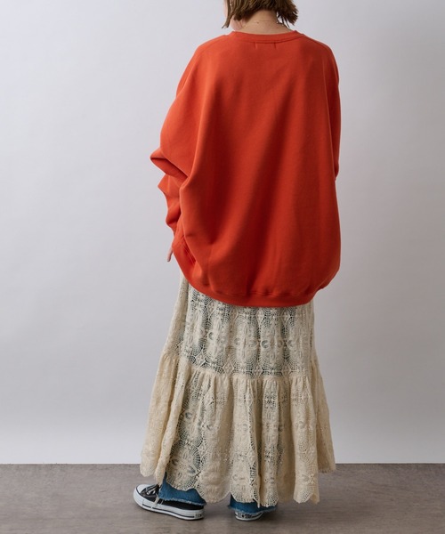 CIAOPANIC TYPY(チャオパニックティピー)の「【ZOZOTOWN限定】ユニセックスビッグシルエットクルーネックカレッジスウェット/裏起毛(スウェット・メンズ・ライトグレー/ネイビー/オレンジ/アイボリー・M/L)」の22枚目の写真