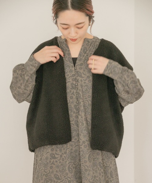 ITEMS URBANRESEARCH（アイテムズ アーバンリサーチ）の「ペイズリーロングワンピース（ワンピース・レディース・ブラック/ブラウン/カーキ・FREE）」の21枚目の写真