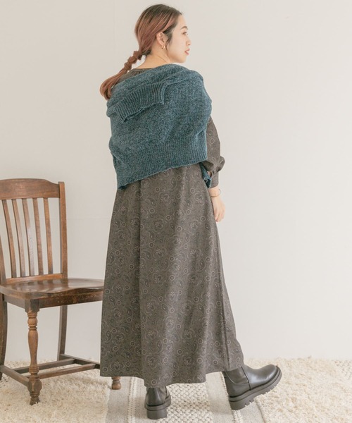 ITEMS URBANRESEARCH（アイテムズ アーバンリサーチ）の「ペイズリーロングワンピース（ワンピース・レディース・ブラック/ブラウン/カーキ・FREE）」の6枚目の写真