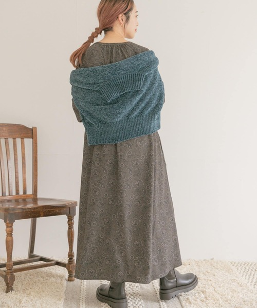 ITEMS URBANRESEARCH（アイテムズ アーバンリサーチ）の「ペイズリーロングワンピース（ワンピース・レディース・ブラック/ブラウン/カーキ・FREE）」の7枚目の写真