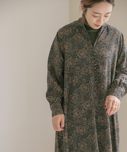 ITEMS URBANRESEARCH（アイテムズ アーバンリサーチ）の「ペイズリーロングワンピース（ワンピース・レディース・ブラック/ブラウン/カーキ・FREE）」の11枚目の写真