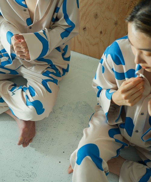PAMM パム　パジャマthanks sea pajamas(クリーム×ブルー) thanks sea pajamas(クリーム×ブルー) – pamm.officialstore