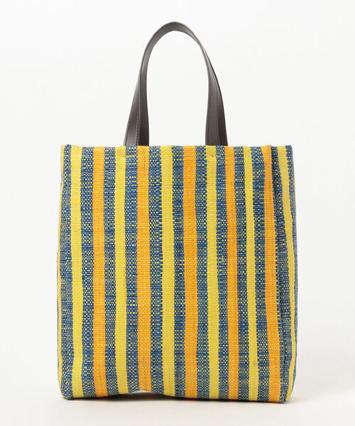 BEAMS LIGHTS（ビームスライツ）の「BEAMS LIGHTS / ラフィアシート トートバッグ（トートバッグ・レディース・ピンク/イエロー・ONE SIZE）」の16枚目の写真