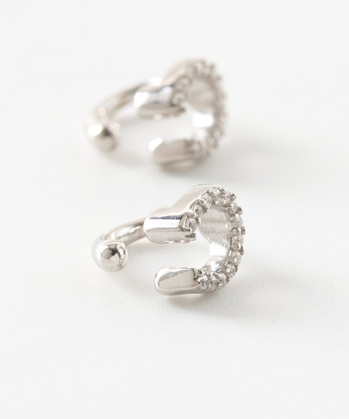 JUICY ROCK（ジューシーロック）の「GP(SV925)/SV925 パヴェホースシューカフイヤリング（イヤリング・レディース・シルバー/ゴールド・ONE SIZE）」の9枚目の写真