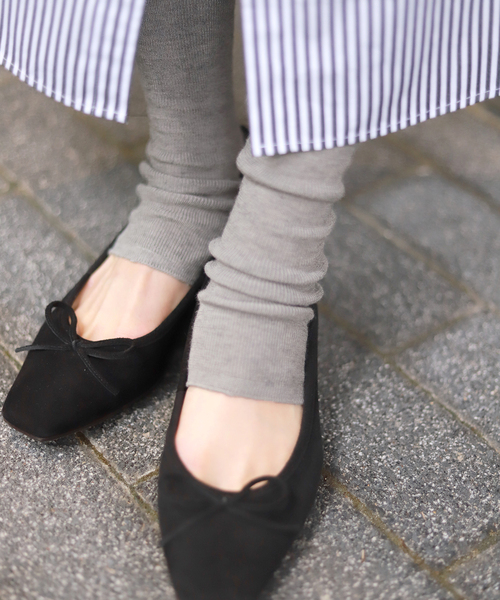 SLOBE IENA レザーバレエシューズ ブラック 24cm SLOBE IENA（スローブイエナ）の「SLOBE レザーバレエシューズ（バレエ