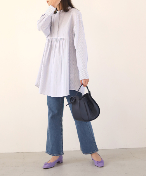 SLOBE IENA（スローブイエナ）の「SLOBE IENA スクエアバレエシューズ◆（バレエシューズ・レディース・ブルー/パープル/キャメル/ブラック・23cm/23.5cm/24.5cm/22.5cm/24cm）」の21枚目の写真