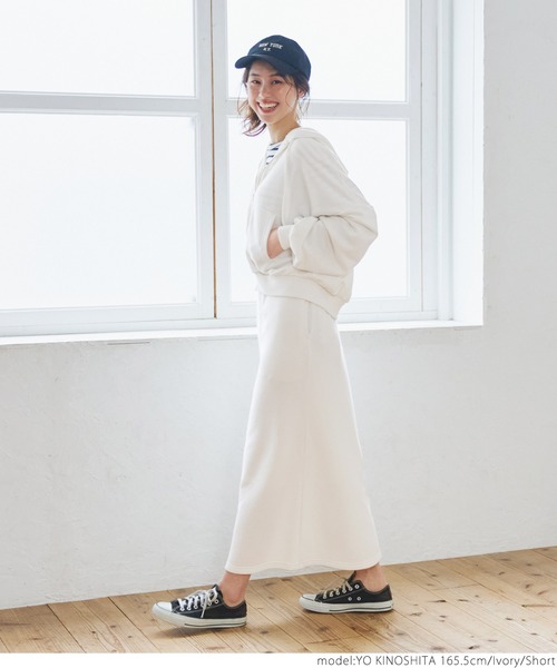 coca（coca）（コカ）の「大人の着心地スウェットステッチスカート（スカート・レディース・アイボリー/グレー/ブラック・SHORT/LONG）」の9枚目の写真