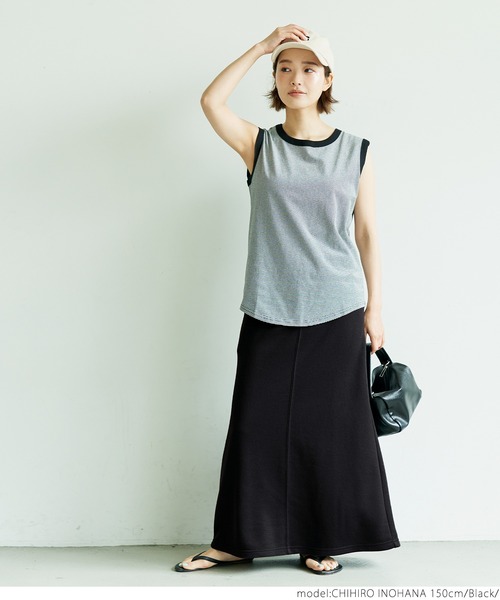 coca（coca）（コカ）の「大人の着心地スウェットステッチスカート（スカート・レディース・アイボリー/グレー/ブラック・SHORT/LONG）」の20枚目の写真