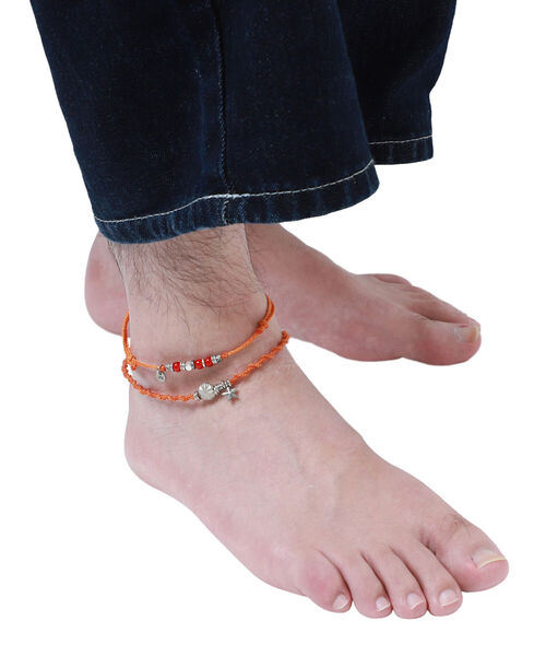 wakami(ワカミ)の「wakami × BEAMS / 別注 アンクレット 2本セット 2022(アンクレット・メンズ・チャコールグレー/ベージュ/オリーブ/ライトカーキ/ブルー/オレンジ/マルチ・ONE SIZE)」の11枚目の写真